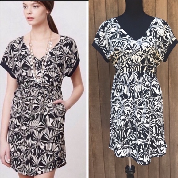Anthropologie Postmark Floral Print Motif Dress XS